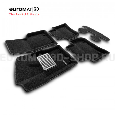 Текстильные 3D коврики Euromat3D Lux в салон для Jaguar F-Pace (2016-) № EM3D-002753