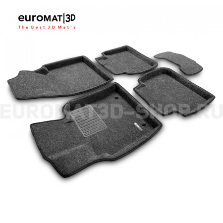 Текстильные 3D коврики Euromat3D Business в салон для Toyota Camry XV70 (2018-2024) № EMC3D-005101G Серые