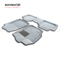Текстильные 3D коврики Euromat3D Business в салон для Toyota Camry V40 (2006-2011) № EMC3D-005104S Светло-серые